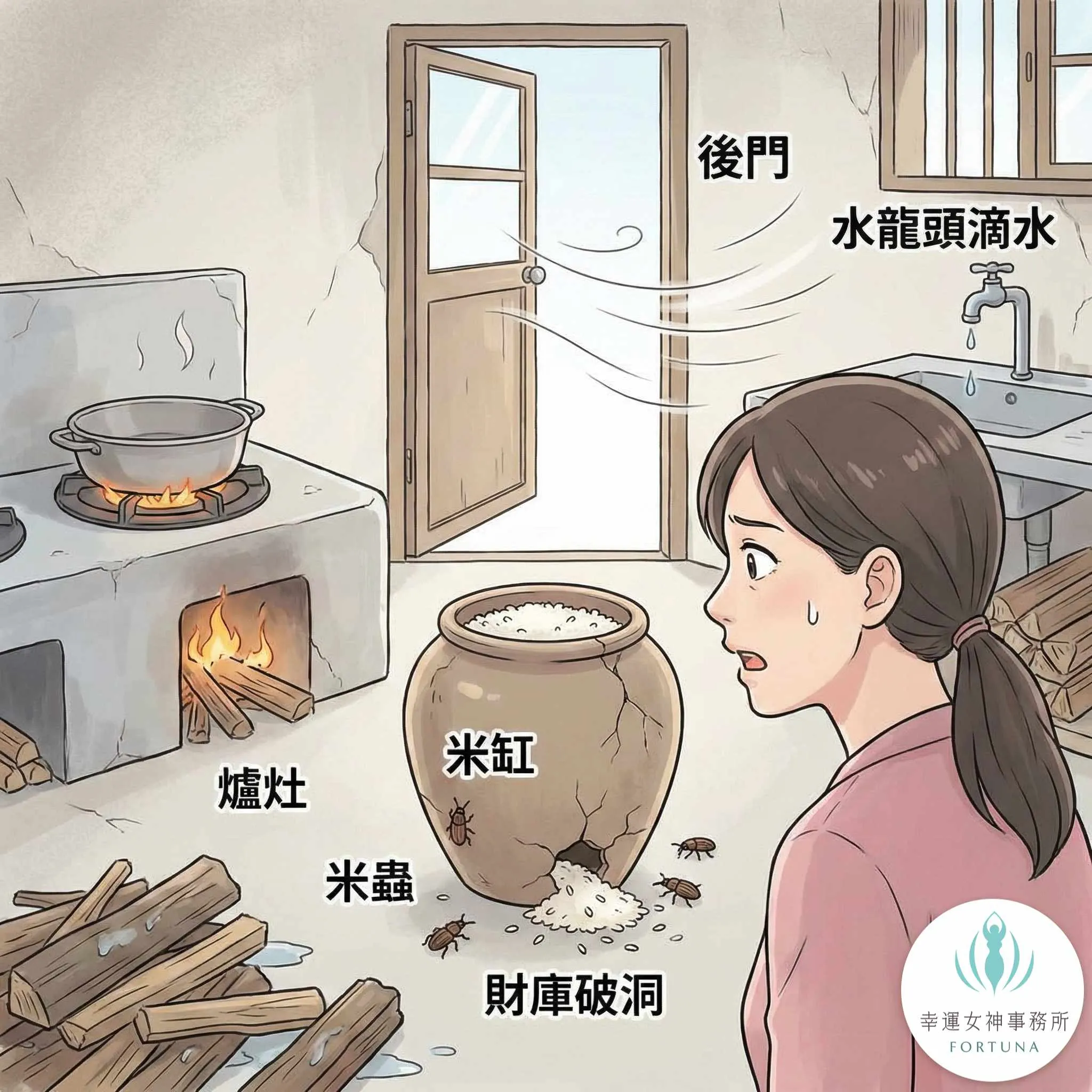 觀元辰宮廚房財庫破洞修補