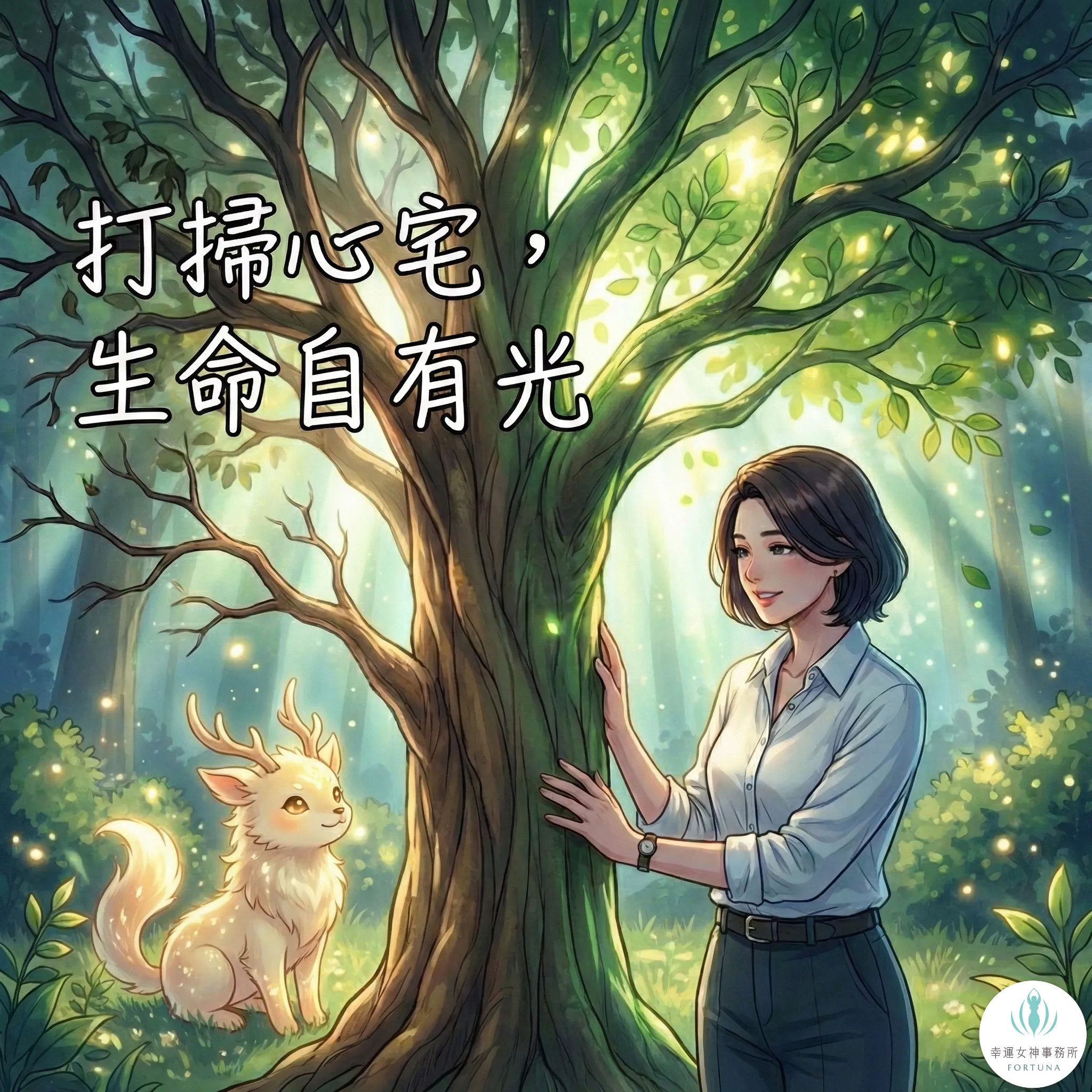 元辰宮花園生命樹象徵身體健康,靈獸代表潛意識守護力量