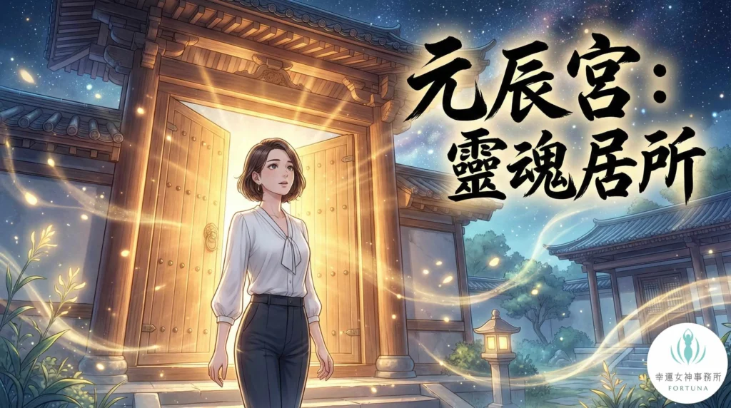 元辰宮完整指南：開啟靈魂居所與心靈風水的現代女性示意圖